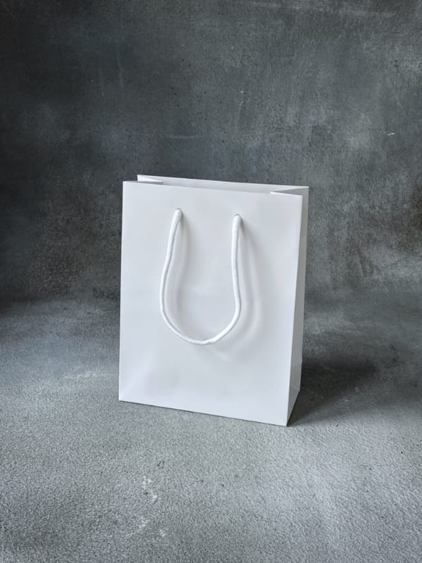 180x80x230 - White Gloss Laminated Rope Handle Paper Bags