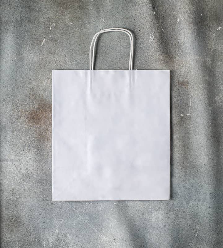 Twisted Handle Kraft Paper Bag White 305x170x340mm