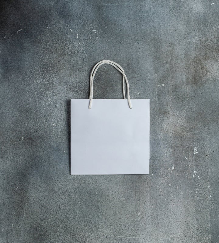 White Paper Plain White Bags With Handles Buy PRB Bags White Kraft