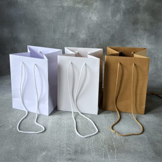 FSC® Luxury Rope Handle Flower Bouquet Bags | Paper Bag Co