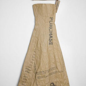 brown paper bag dress Recycled Runway a Hit with Fashion-Conscious Teens Color:BLACK DENIM occasion:summer Sassy Shortcake Ready To