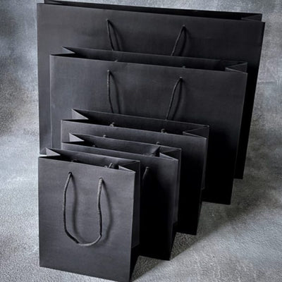 Wholesale FSC Black Dyed Paper Rope Handle Bags