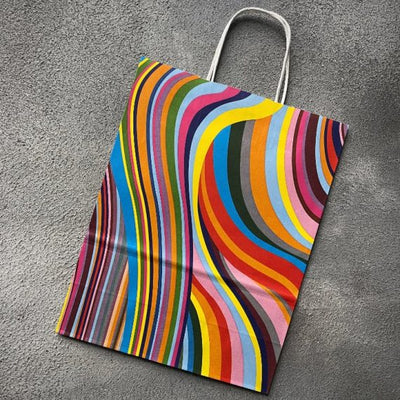 Wholesale Seventies Twisted Handle Paper Carrier Bags