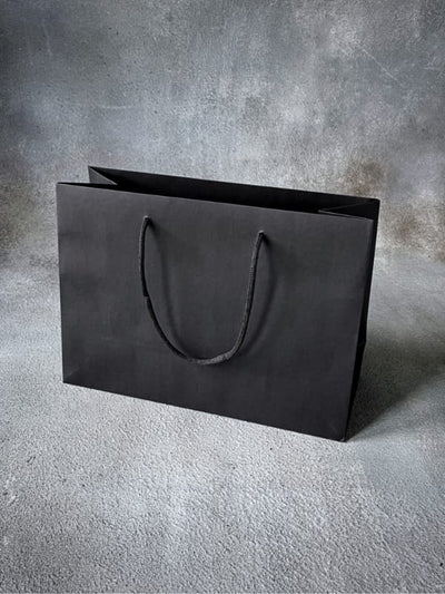 310x120x220 - FSC Black Dyed Rope Handle Paper Bags