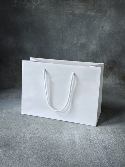 310x120x220 - White Gloss Laminated Rope Handle Paper Bags