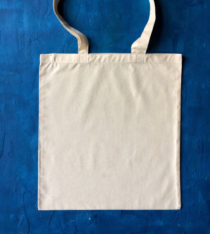 5oz cotton bag 380x100x420mm back view