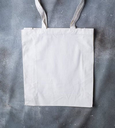 White 8oz Canvas Bag 380x100x420 back