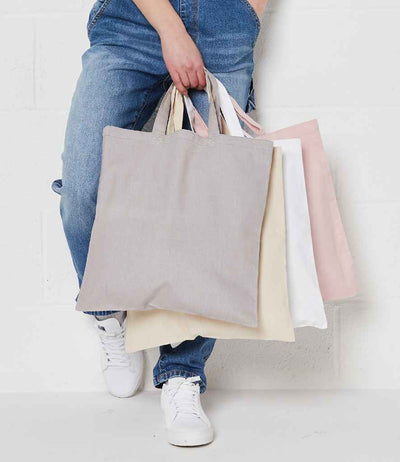 Brand Lab Organic Cotton Short Handle Shopper silver