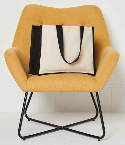 Brand Lab Jute and Canvas Shopper natural/black