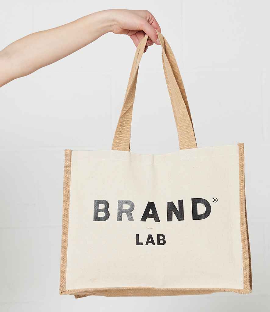 Brand Lab Jute and Canvas Shopper natural