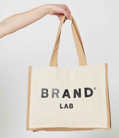 Brand Lab Jute and Canvas Shopper natural