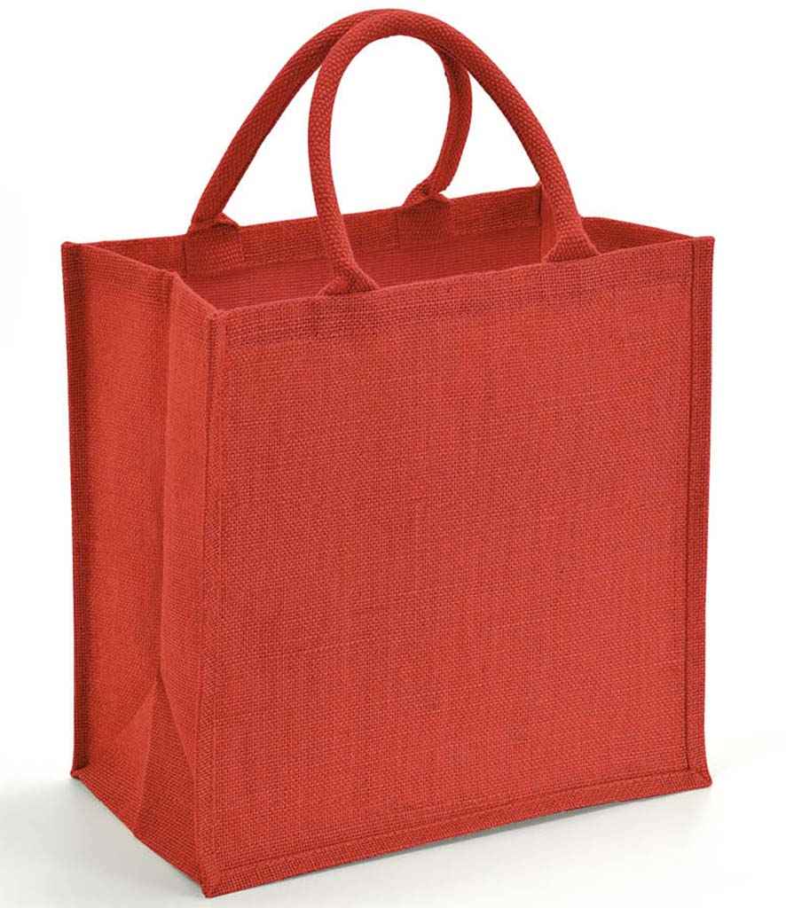 Brand Lab Natural Jute Tote red