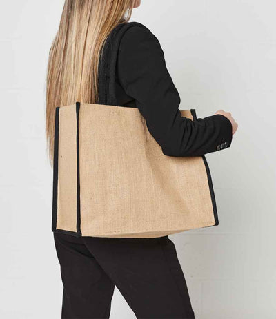 Brand Lab Jute Tipped Shopper natural/black