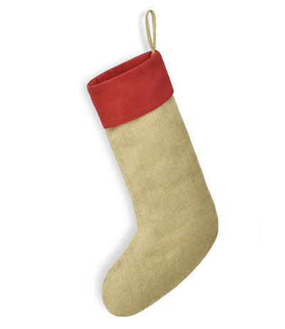 Brand Lab Jute Stocking | Natural/Red