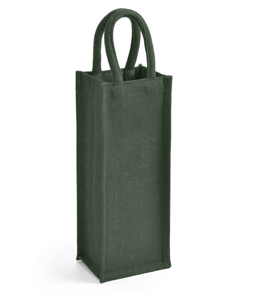 Brand Lab Jute Bottle Bag olive green