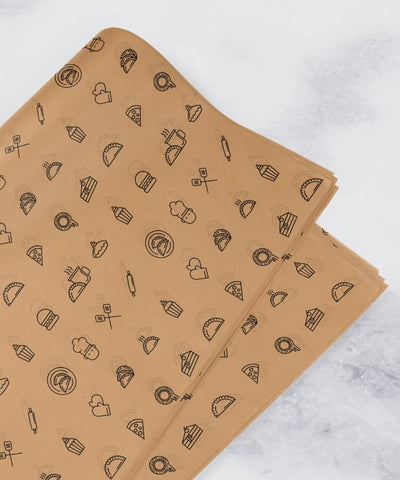 Brown 40gsm Greaseproof Paper - 250x250mm