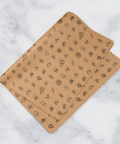Brown 40gsm Greaseproof Paper - 250x165mm