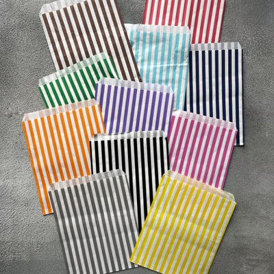 Candy Stripe Paper Bags