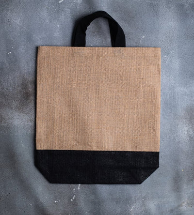Contrast jute bag 380x100x420mm front view