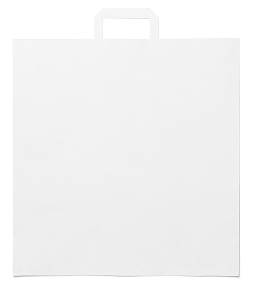 White Kraft Folded Handle Paper Bags