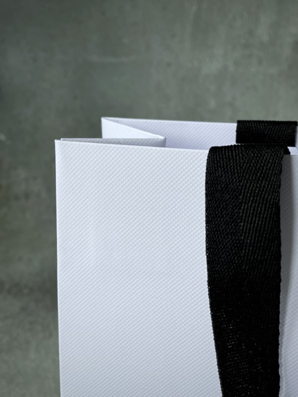 FSC® Luxury Embossed Paper Bags with Cotton Ribbon Handle