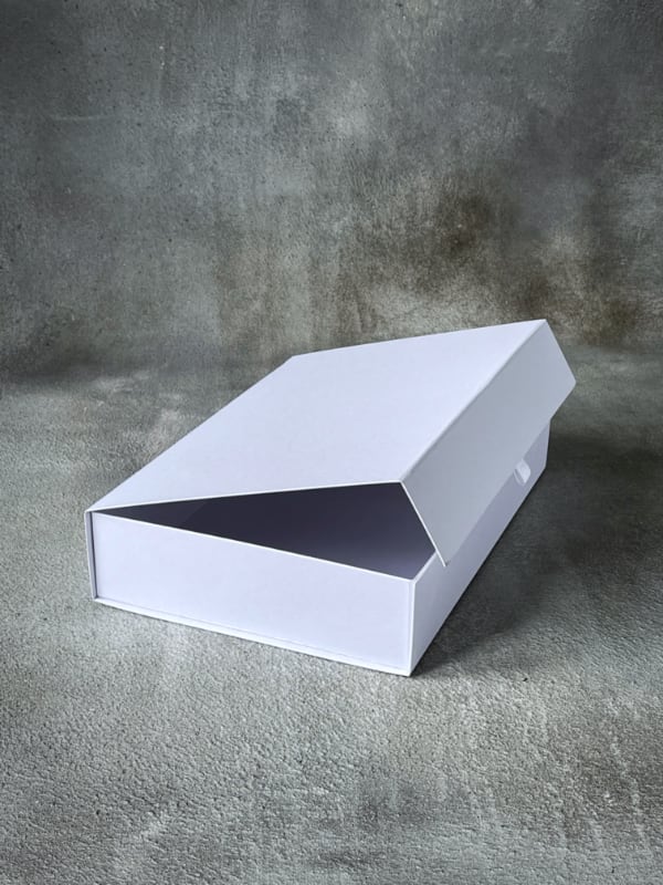 FSC® White Luxury Magnetic Collapsible Rigid Boxes | Paper Bag Co
