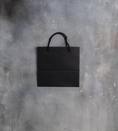 FSC® Black Dyed Rope Handle Paper Bags - 230x90x220mm