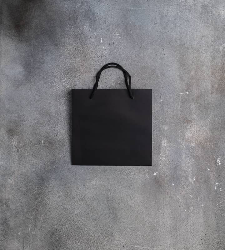 FSC® Black Dyed Rope Handle Paper Bags - 230x90x220mm