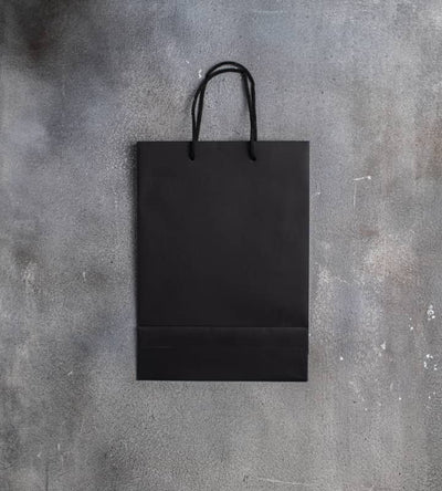 FSC® Black Dyed Rope Handle Paper Bags - 250x80x350mm