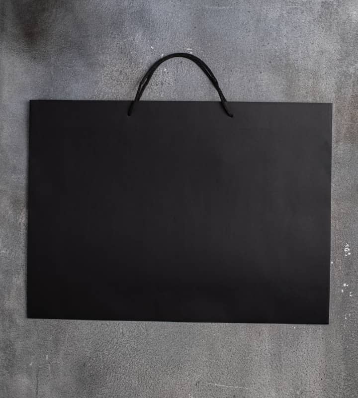 FSC® Black Dyed Rope Handle Paper Bags - 550x130x400mm