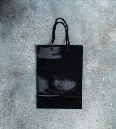 FSC® Black Gloss Laminated Rope Handle Paper Bags - 250x80x350mm