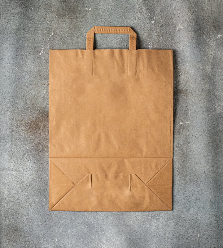 Flat Handle Kraft Paper Bag - Brown 320x140x420mm