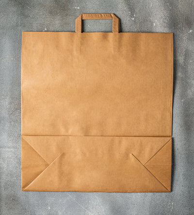 Flat Handle Kraft Paper Bag - Brown 450x170x480mm