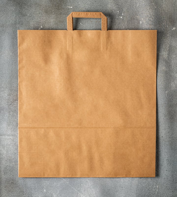 Flat Handle Kraft Paper Bag - Brown 450x170x480mm