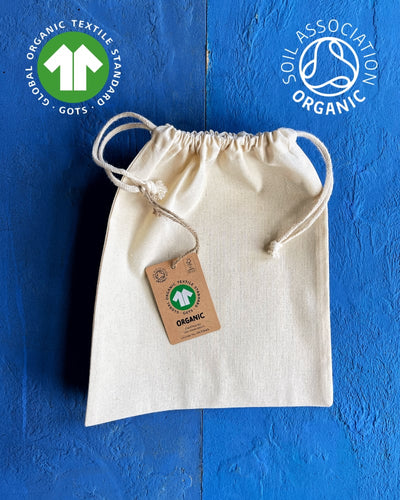 GOTS Organic Cotton Drawstring Bags