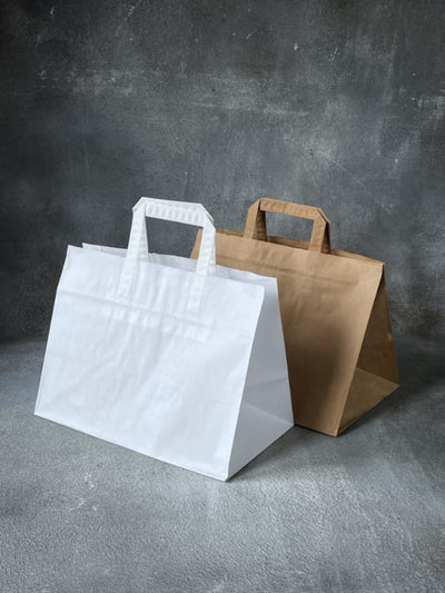 Folded Handle Wide Base Paper Bags