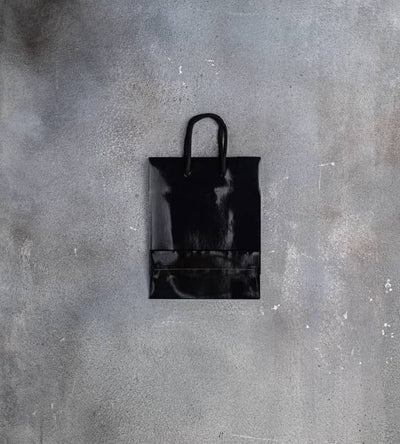Black Gloss Laminated Rope Handle Paper Bags - 180x80x230mm