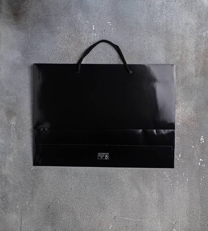 FSC® Black Gloss Laminated Rope Handle Paper Bags - 440x120x320mm