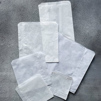 Greaseproof White Paper Bags