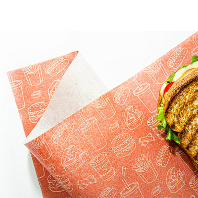 Greaseproof Paper - Red Burger