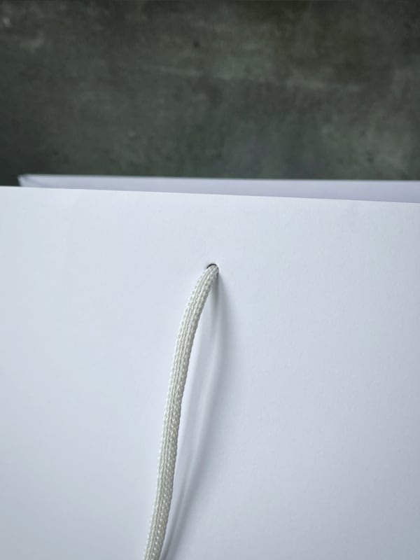 FSC® White Kraft Rope Handle Paper Bags