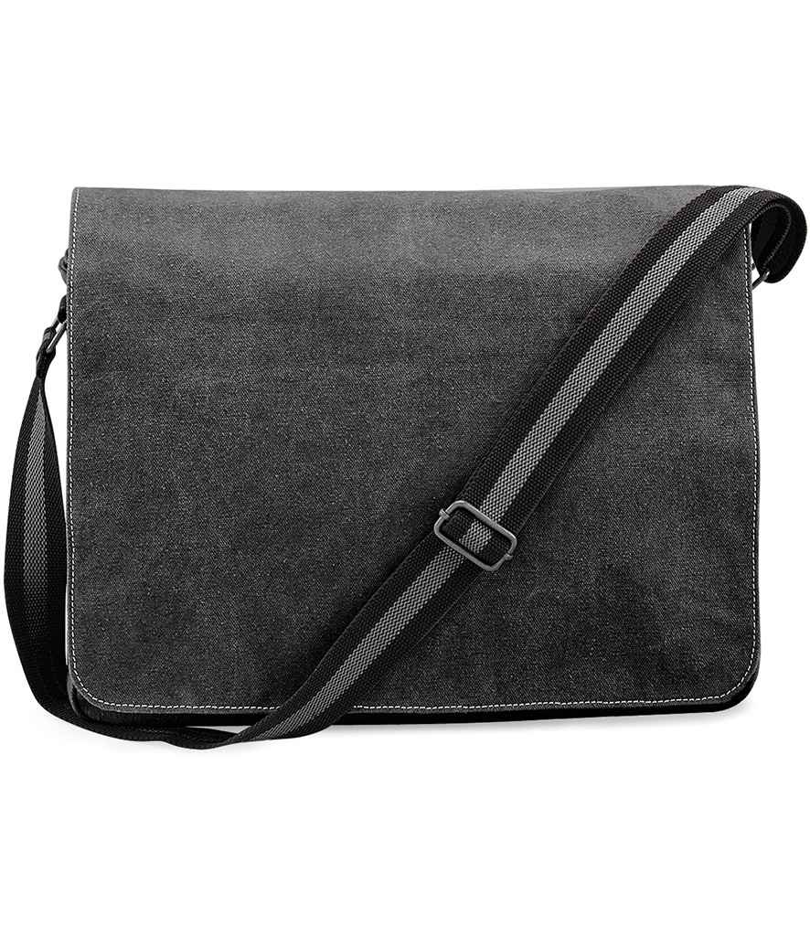 Quadra Vintage Canvas Despatch Bag black