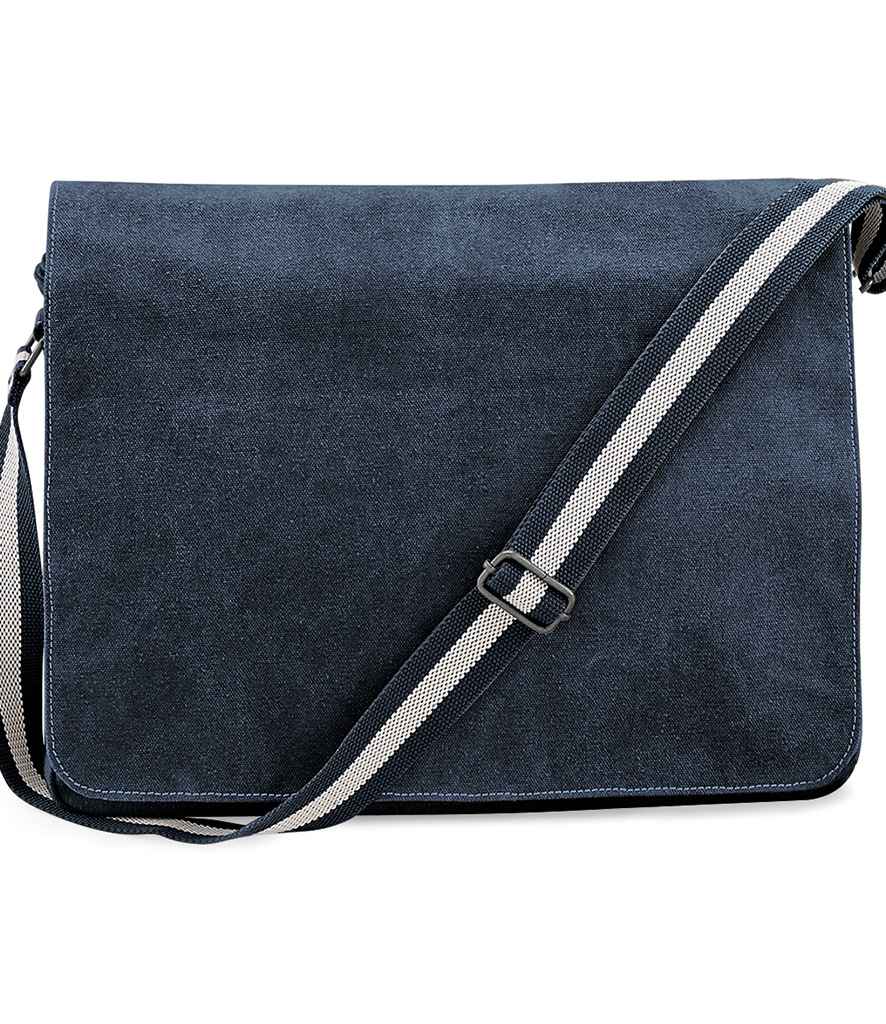 Quadra Vintage Canvas Despatch Bag navy