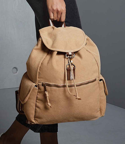 Quadra Vintage Canvas Backpack desert sand