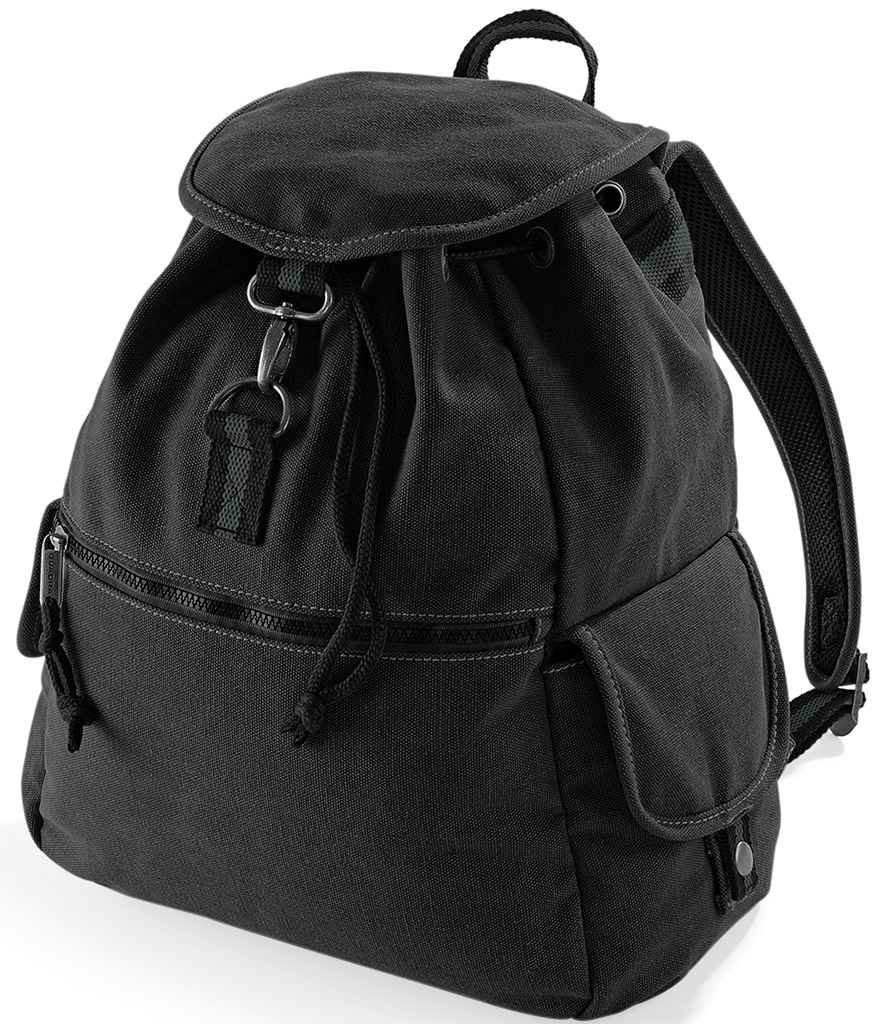 Quadra Vintage Canvas Backpack black