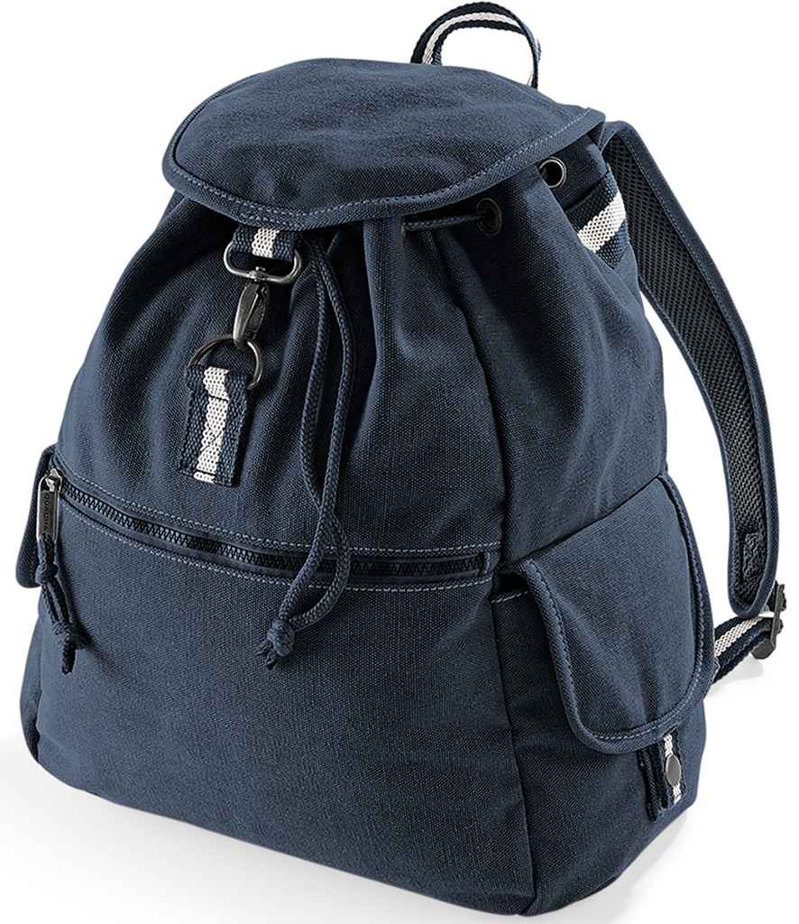 Quadra Vintage Canvas Backpack navy