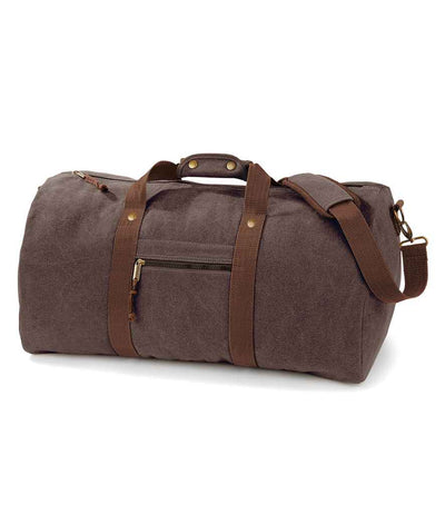 Quadra Vintage Canvas Holdall brown