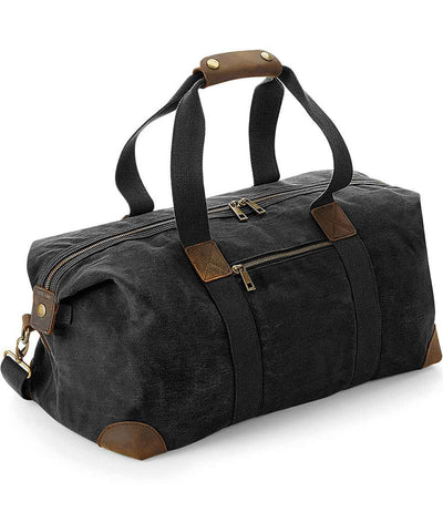 Quadra Heritage Waxed Canvas Holdall black