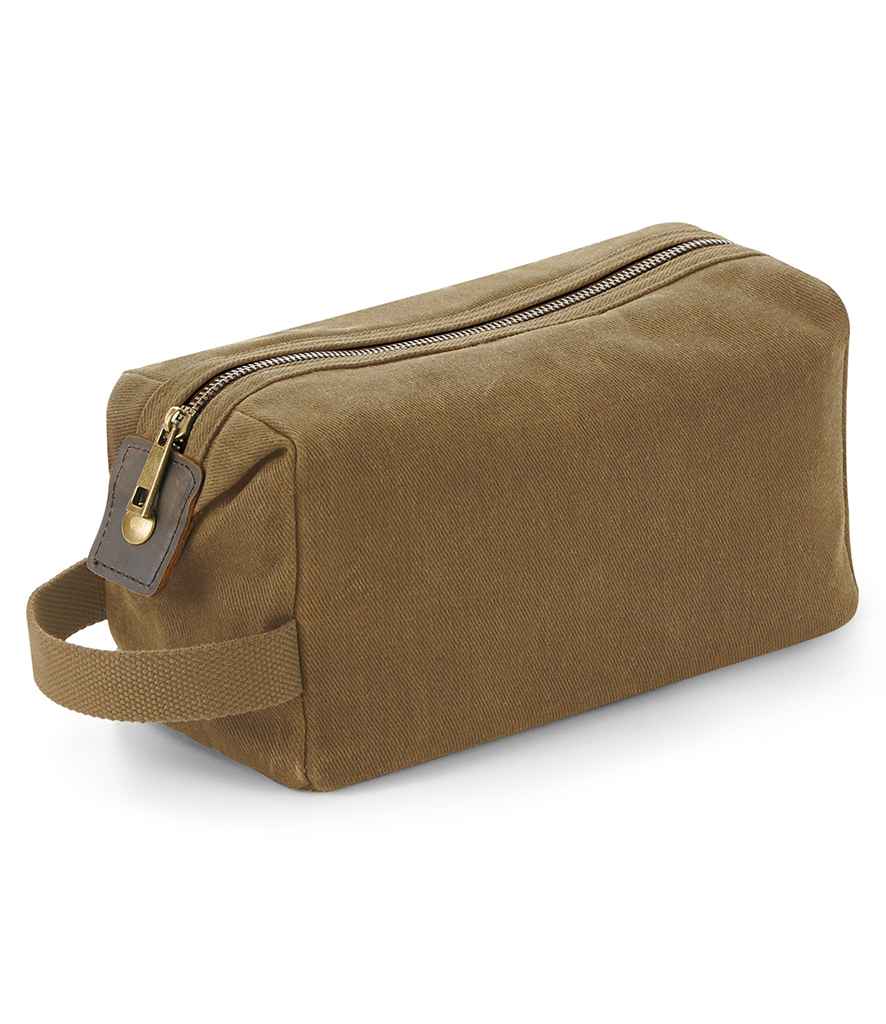 Quadra Heritage Waxed Canvas Wash Bag desert sand