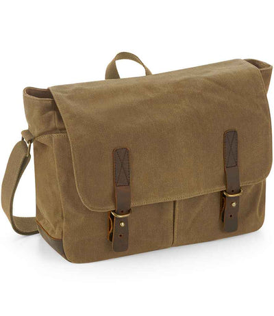 Quadra Heritage Waxed Canvas Messenger light brown